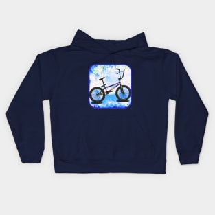 Blue BMX Bike Kids Hoodie